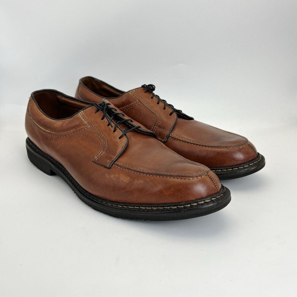 Allen Edmonds Wilbert Dress Shoes Mens 13 D Brown Leather Split Toe Derby 1951